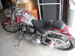 1998 Harley Davidson Custom Fatboy w custom Red, Silver and White Motorcycle Paint