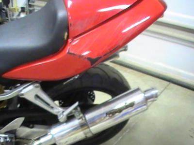 Red 1998 Honda VTR 1000