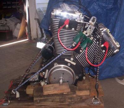 Black and Chrome 1999 Harley Evo Motor Engine