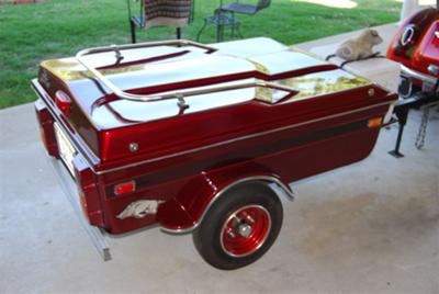 Candy Spectra Red, Two Tone Paint 1999 Honda Goldwing Trike GL1500 Motorcycle Trailer