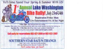 1st Annual Lake Washington Bike Rally Poster Flyer