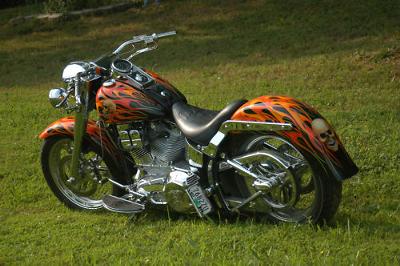 2000 Custom Harley Fatboy Custom Signed Motorcycle Paint Job (this photo is for example only; please contact seller for pics of the actual motorcycle for sale in this classified)