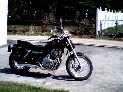 Black 2000 Honda Rebel