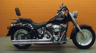2001 Harley Davidson FLSTF Fat Boy Fatboy with a Vivid Black paint color