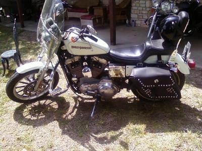 2001 Harley Davidson Sportster 1200 w Gold Eagle mirrors, Gold Eagle battery box retractable windshield and a retractable sissy bar.
