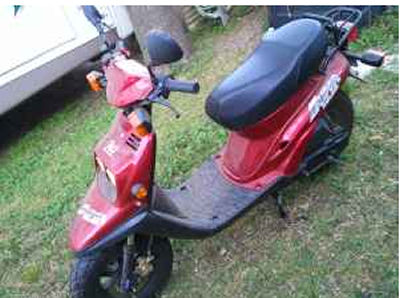 2001 Red Yamaha Zuma Scooter  (example only; please contact seller for pics)
