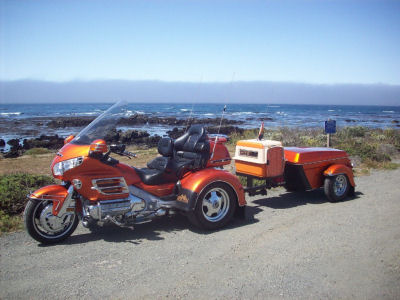 2002 HONDA GOLDWING GL1800 TRIKE - Sunburst Orange w Legend Motorcycle Trailer