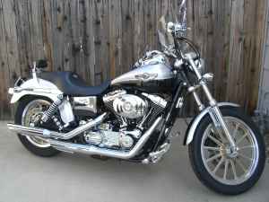 2003 Harley Davidson Dyna Lowrider FXDL Anniversary Edition silver and black (this photo is for example only; please contact seller for pics of the actual motorcycle for sale in this classified)