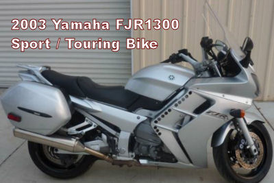 Silver and Black 2003 Yamaha FJR1300 Sport Bike
