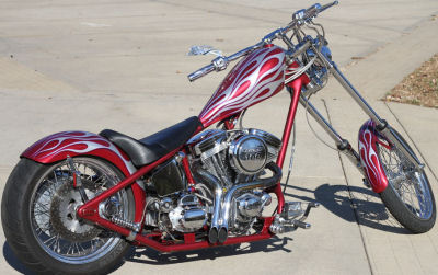 2004 Custom Chopper Motorcycle w Jesse James Fuel Tank Fenders and a Custom Paint Job