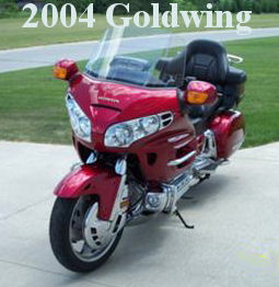 Cherry Red Brandy Wine 2004 honda goldwing motorcycle