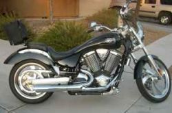 2005 Victory Vegas Custom Cruiser upgraded to the Victory Stage I kit consisting of a 2-into-1 exhaust, a K&N air filter, vented air box and EFI remap
