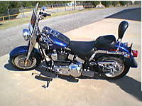 2006 royal blue metallic Harley Davidson Fat Boy FLSTFI