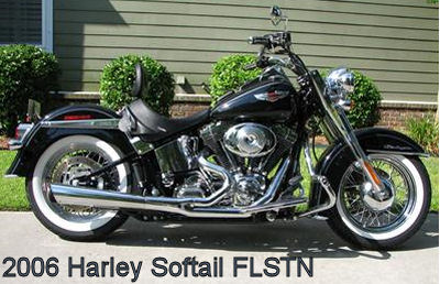 2006 Harley Davidson FLSTN Softail Deluxe Motorcycle (this photo is for example only; please contact seller for pics of the actual motorcycle for sale in this classified)