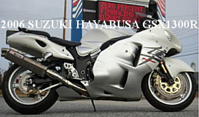 2006 Hayabusa Suzuki GSX1300R w Limited Edition Silver and White Paint Color (example only)