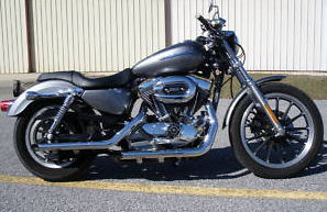 Harley Davidson Sportster 1200 Low custom gunmetal metallic gray paint motorcycle