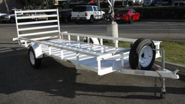 All metal Zeiman trailer 14'X5' (this photo is for example only; please contact seller for pics of the actual motorcycle trailer for sale in this classified)