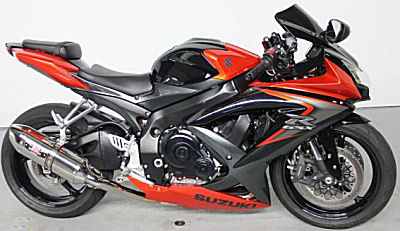2008 SUZUKI GSXR750 GSX-R 750 GSXR 750 with two tone red and black paint color option