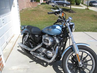 Vivid Black and Blue Pearl 2008 Harley Davidson Sportster 1200 XL Low 