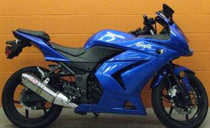 2008 Kawasaki Ninja 250R with blue paint color option (not the one for sale in this ad)