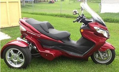 The 2008 Suzuki Burgman 400 Scooter with Danson Trike kit was when I purchased it