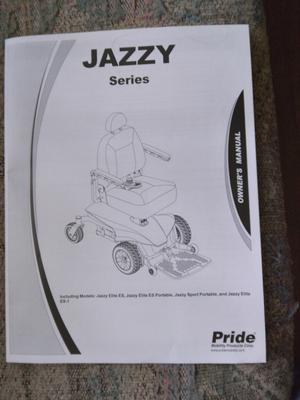 Jazzy Elite Electric Mobility Scooter Owner Instruction Booklet
