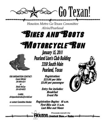 Bikes and Boots Motorcycle Run Flyer