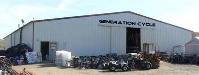 The Warehouse at our motorcycle salvage yard filled with rare vintage classic Motorcycle Parts and ATV parts 