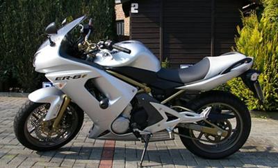 Silver metallic ER 6F Kawasaki 