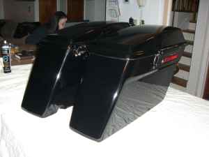 Harley Davidson Vivid Black Touring Saddlebags (example only) 