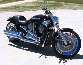 Black Cherry Pearl Custom Motorcycle Paint 2005 Harley Davidson VRSCB V-Rod 240 Vrod