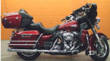 2008 Harley Davidson Electra Glide Ultra Classic FLHTCU with Candy Red Sun paint color and pinstripes