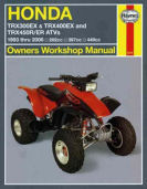 Honda TRX 300 400 450 ER ATV 1993 1994 1995 1996 1997 1998 1999 2000 2001 2002 2003 2004 2005 2006 New Haynes Manual atv owner repair service