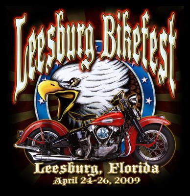 Leesburg Bikefest poster Flyer Florida