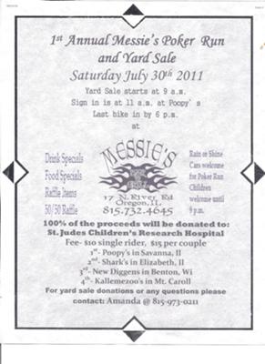 1st Annual Messies Motorcycle Poker Run and Yard Sale
