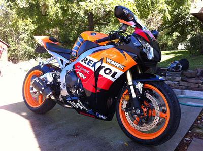 2009 Honda CBR1000RR Repsol (this photo is for example only; please contact seller for pics of the actual motorcycle for sale in this classified)