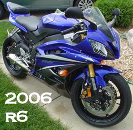 2006 Yamaha R6 YZF R6 w blue paint color