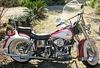 Cherry 1969 Harley Davidson Electra Glide FLH Shovelhead Motorcycle w a kick and electric start, Gangster whitewalls and the original motorcycle frame, transmission and horn