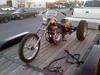  Custom 1971 BSA Rat Rod Chopper Trike Motorcycle w Harley Davidson Servi Service Car Rear End
