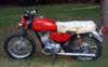 Red and White 200cc 2 Stroke 1971 Yamaha CS3 
