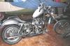 1979 Classic Harley Davidson Shovelhead Motorcycle with silver paint color