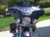 2002 Custom Harley Davidson Road King Purple and Blue Paint Flames Graphics