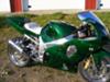 2002 GSXR 1000 with custom Green Irish Paint Skulls and Shamrocks St. Patrick's Day Motorcycle 