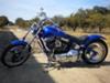 Candy Cobalt Blue Paint Ghost Flames Custom 2002 Custom Pro Street Softtail chopper motorcycle
