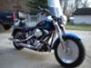 Blue 2004 Harley Davidson Fatboy