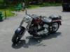 2005 Harley Davidson Fatboy 15th Anniversary FLSTF (not fuel injected) w red python staggered dual exhaust and tank patch.