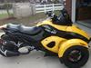 2008 Can-Am SPYDER w bright yellow paint color option (this photo is for example only; please contact seller for pics of the actual trike motorcycle for sale in this classified)