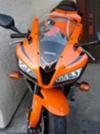 Orange and Black 2008 Honda CBR 600 RR motorcycle