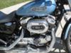 Vivid Black and Blue Pearl 2008 Harley Davidson Sportster 1200 XL Low Engine and Exhaust System