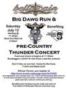 Bella Cain's Big Dawg Motorcycle Run in IL Illinois Poster Flyer